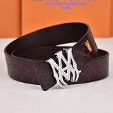 Amiri Belt dark brown CC texture Golden deer logo